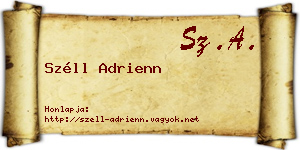 Széll Adrienn névjegykártya